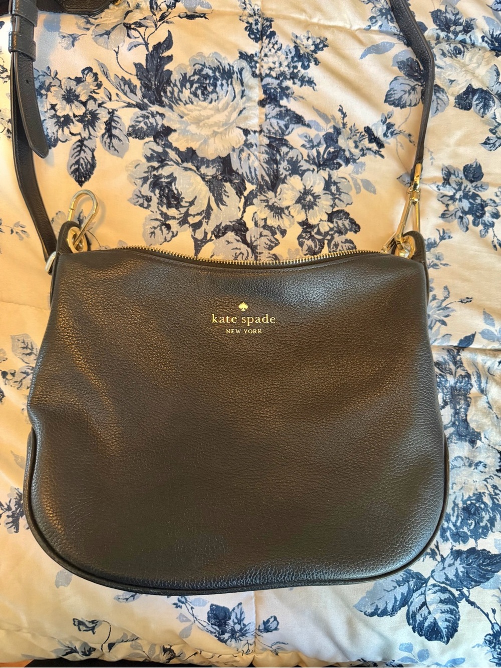kate spade Black Leather Shoulder Crossbody Bag